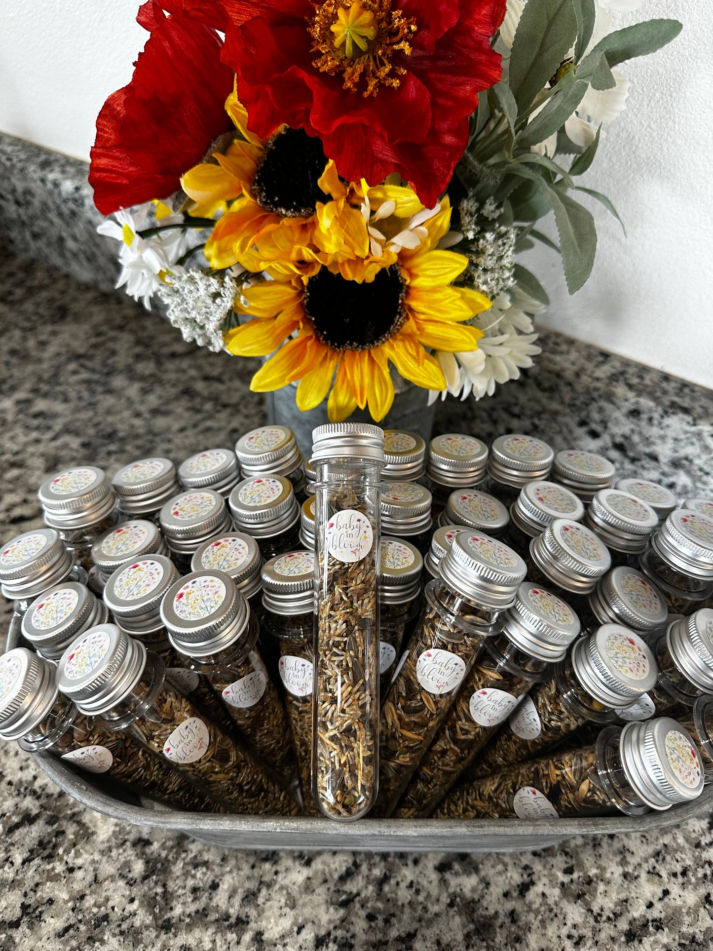 Baby Shower,Wedding Shower or Celebrations. Customizable Seed Tubes