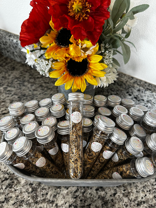 Baby Shower,Wedding Shower or Celebrations. Customizable Seed Tubes